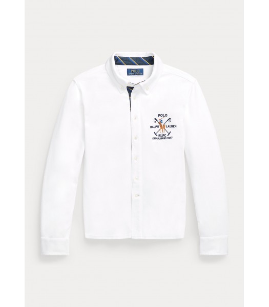 Polo Ralph Lauren White Cotton Interlock Shirt